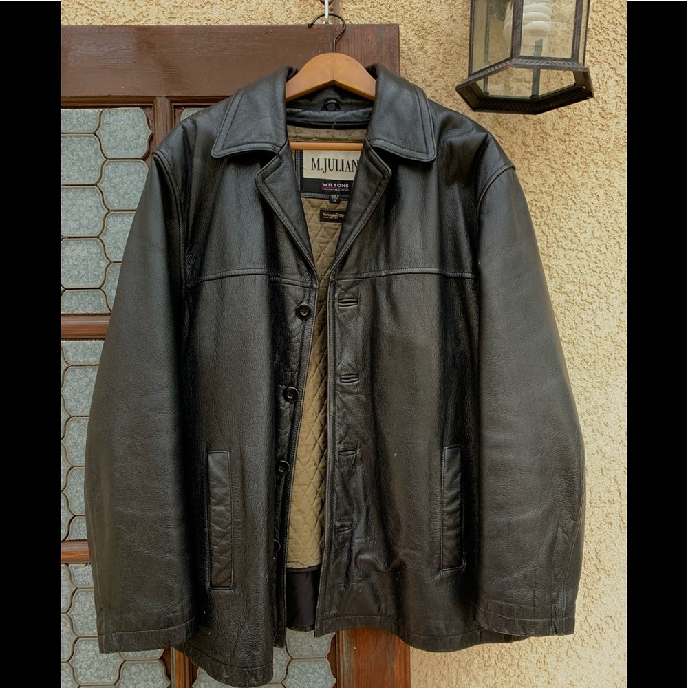 Leather jacket.